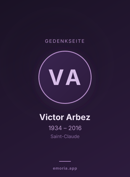 Gedenkportrait von Victor Arbez
