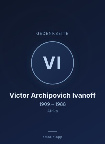 Gedenkportrait von Victor Archipovich Ivanoff