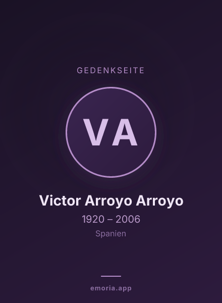 Gedenkportrait von Victor Arroyo Arroyo