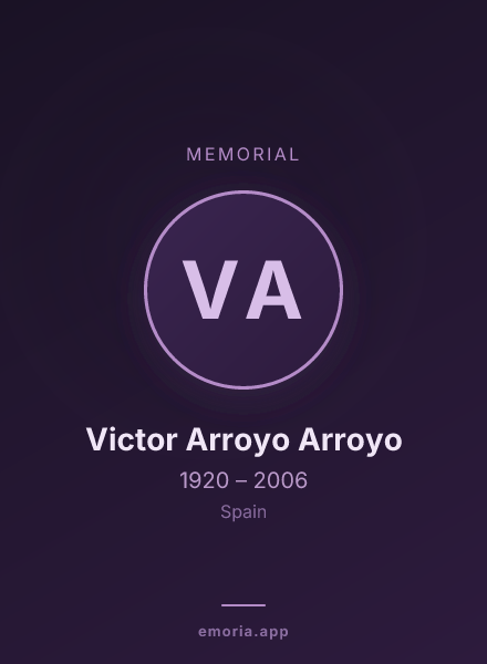 Memorial portrait of Victor Arroyo Arroyo