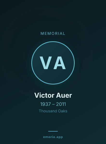 Memorial portrait of Victor Auer
