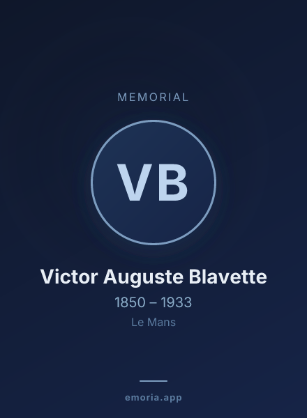 Memorial portrait of Victor Auguste Blavette