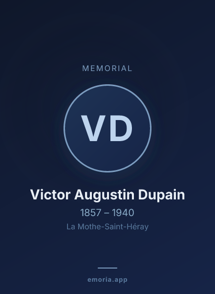 Memorial portrait of Victor Augustin Dupain