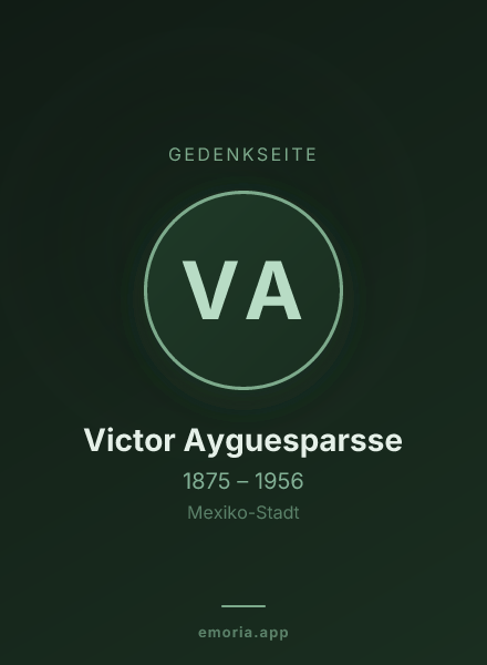 Gedenkportrait von Victor Ayguesparsse