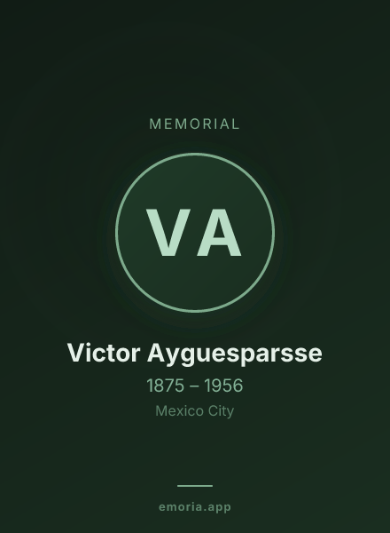 Memorial portrait of Victor Ayguesparsse