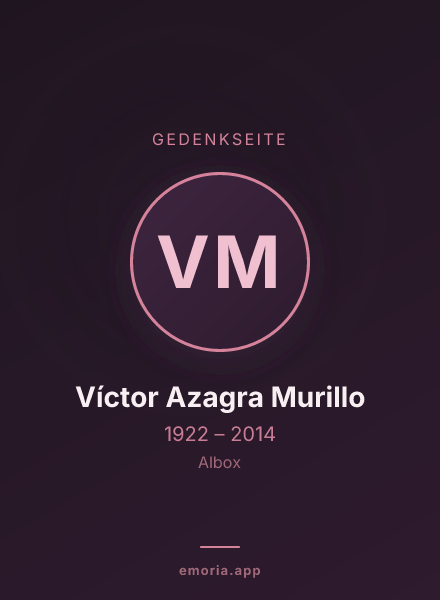 Gedenkportrait von Víctor Azagra Murillo