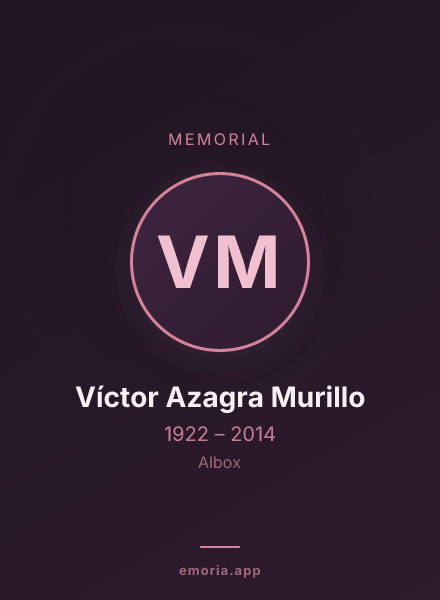 Memorial portrait of Víctor Azagra Murillo