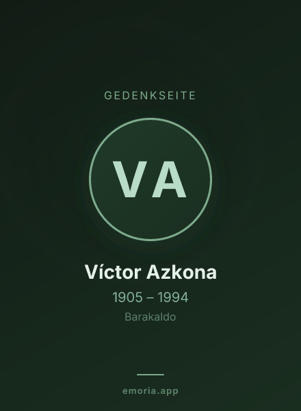 Gedenkportrait von Víctor Azkona