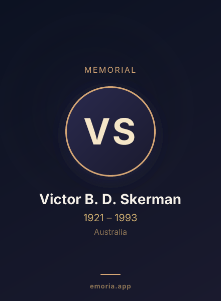 Memorial portrait of Victor B. D. Skerman