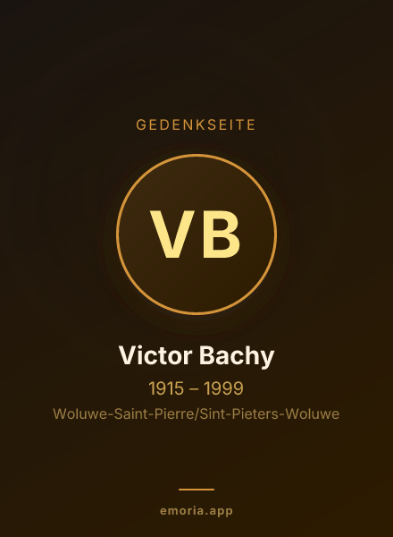 Gedenkportrait von Victor Bachy