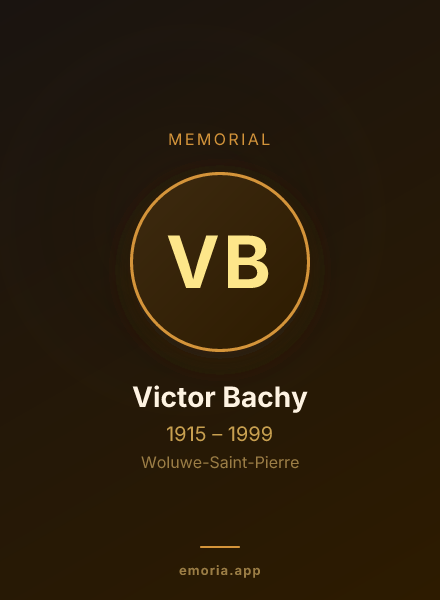 Memorial portrait of Victor Bachy