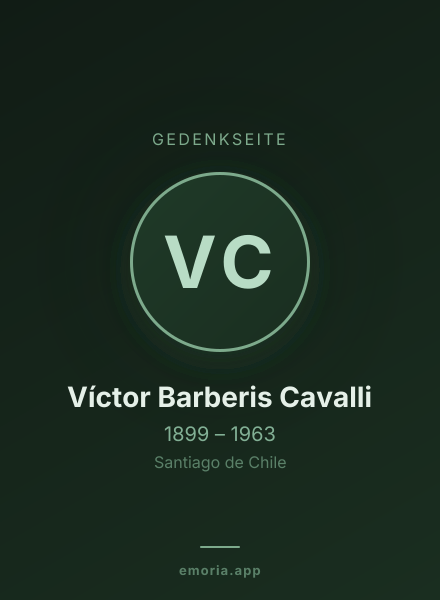 Gedenkportrait von Víctor Barberis Cavalli