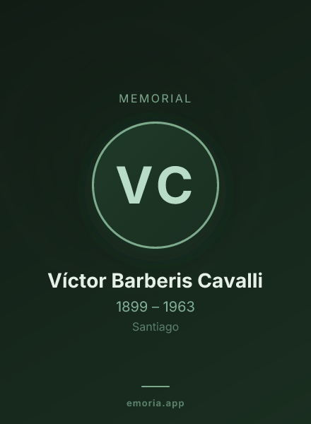 Memorial portrait of Víctor Barberis Cavalli