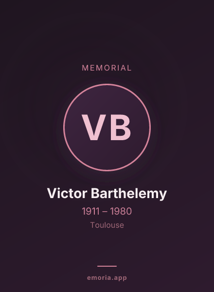 Memorial portrait of Victor Barthelemy