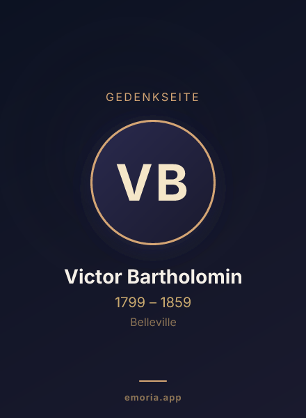 Gedenkportrait von Victor Bartholomin