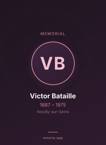 Memorial portrait of Victor Bataille