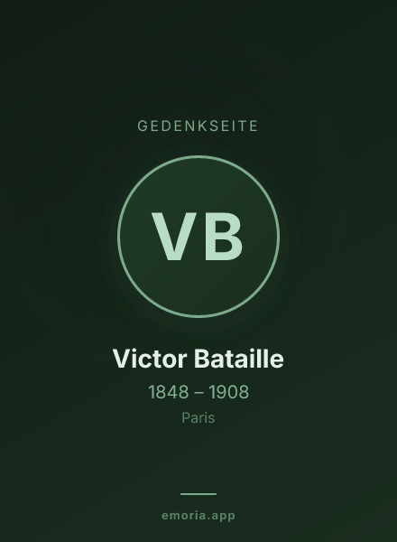 Gedenkportrait von Victor Bataille