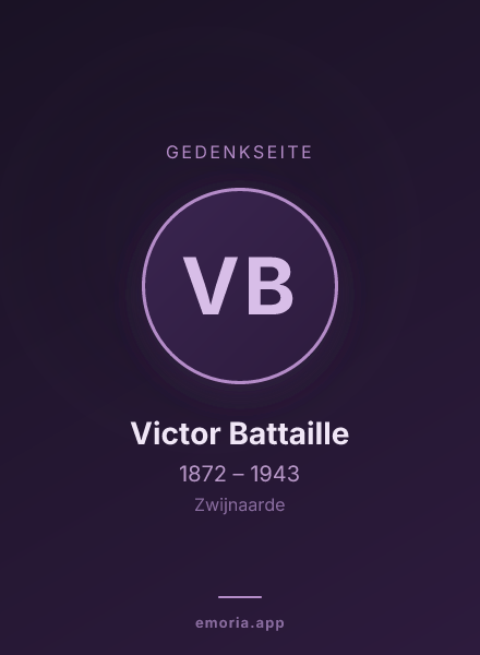 Gedenkportrait von Victor Battaille