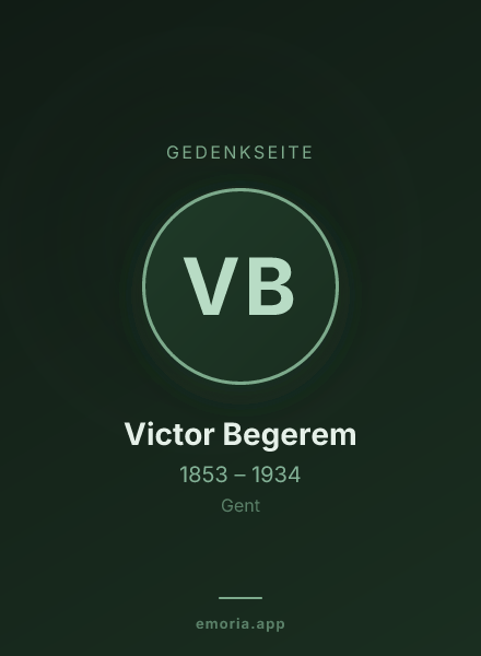 Gedenkportrait von Victor Begerem