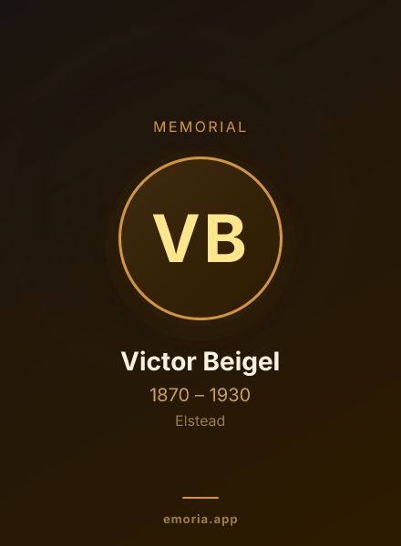 Memorial portrait of Victor Beigel