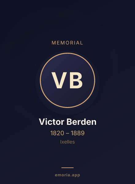 Memorial portrait of Victor Berden