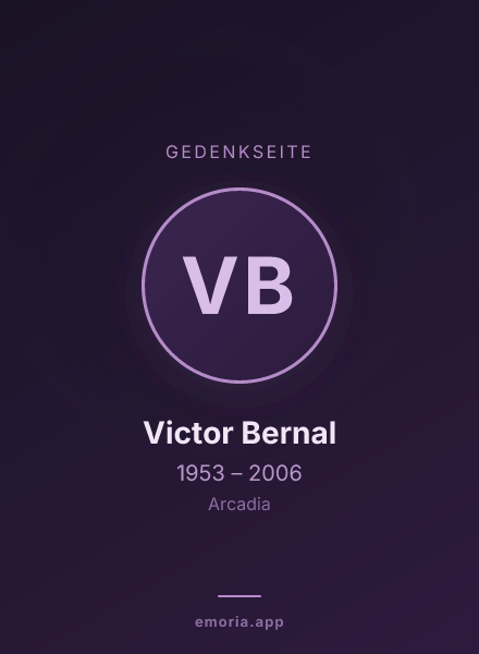 Gedenkportrait von Victor Bernal