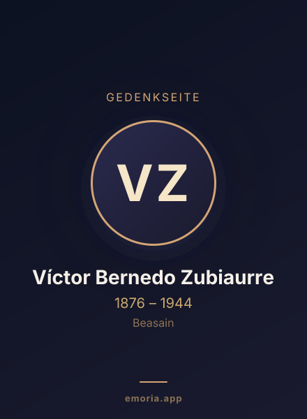Gedenkportrait von Víctor Bernedo Zubiaurre
