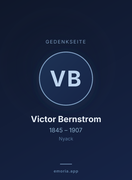 Gedenkportrait von Victor Bernstrom