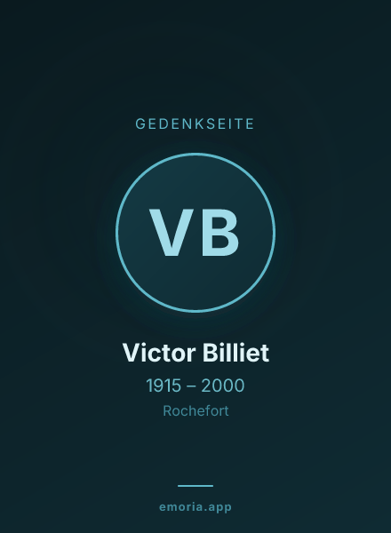 Gedenkportrait von Victor Billiet