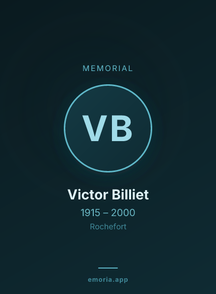 Memorial portrait of Victor Billiet