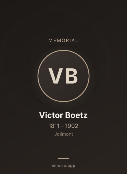 Memorial portrait of Victor Boetz