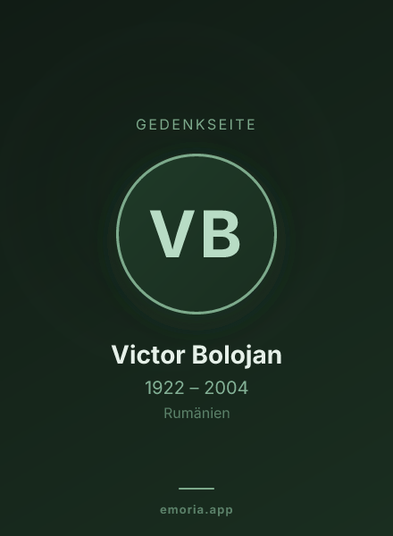 Gedenkportrait von Victor Bolojan