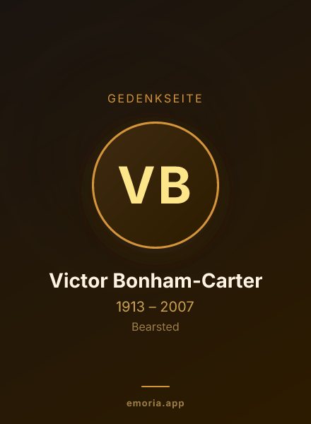 Gedenkportrait von Victor Bonham-Carter