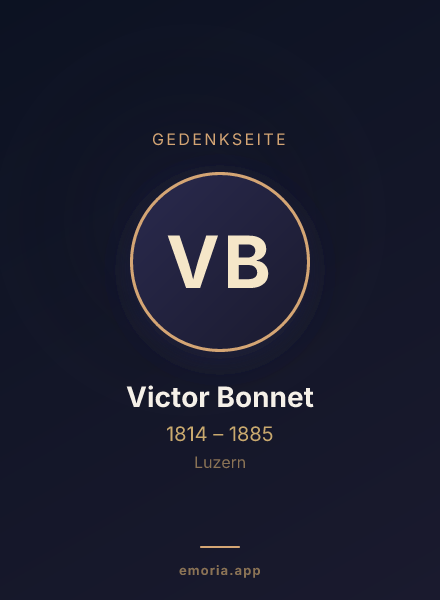 Gedenkportrait von Victor Bonnet