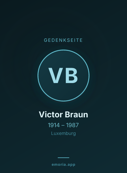 Gedenkportrait von Victor Braun