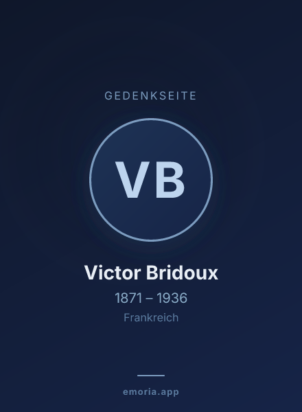 Gedenkportrait von Victor Bridoux