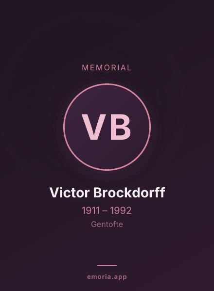 Memorial portrait of Victor Brockdorff