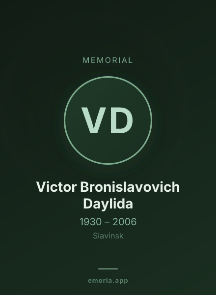 Memorial portrait of Victor Bronislavovich Daylida