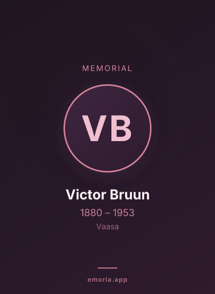Memorial portrait of Victor Bruun