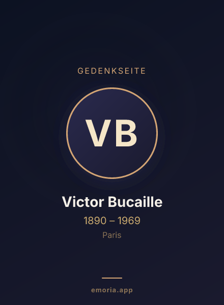 Gedenkportrait von Victor Bucaille