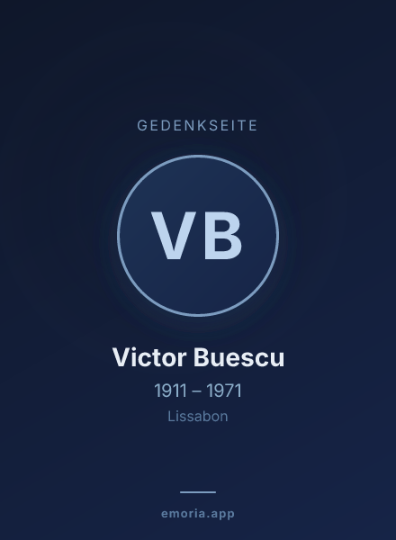 Gedenkportrait von Victor Buescu