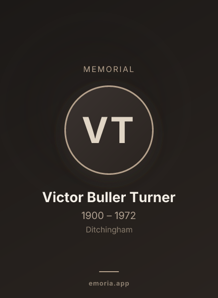 Memorial portrait of Victor Buller Turner