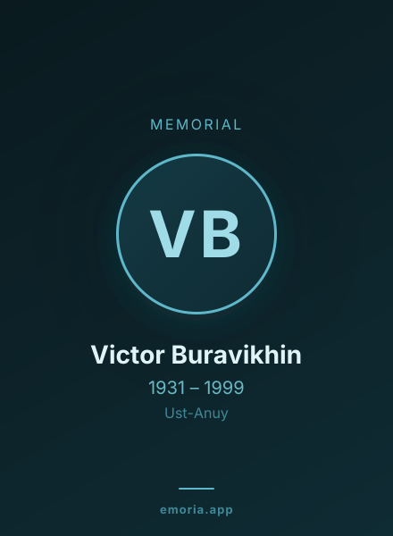 Memorial portrait of Victor Buravikhin