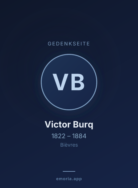 Gedenkportrait von Victor Burq