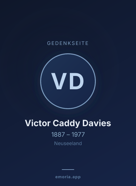 Gedenkportrait von Victor Caddy Davies
