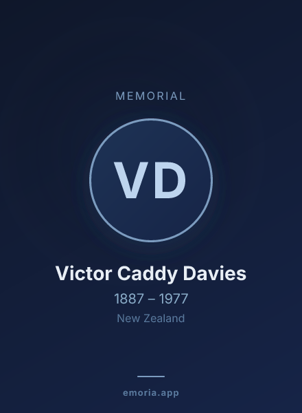 Memorial portrait of Victor Caddy Davies