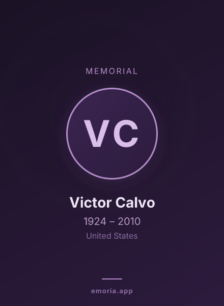 Memorial portrait of Victor Calvo