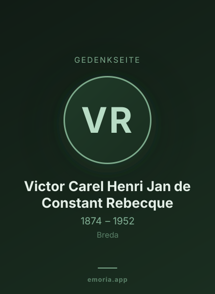Gedenkportrait von Victor Carel Henri Jan de Constant Rebecque