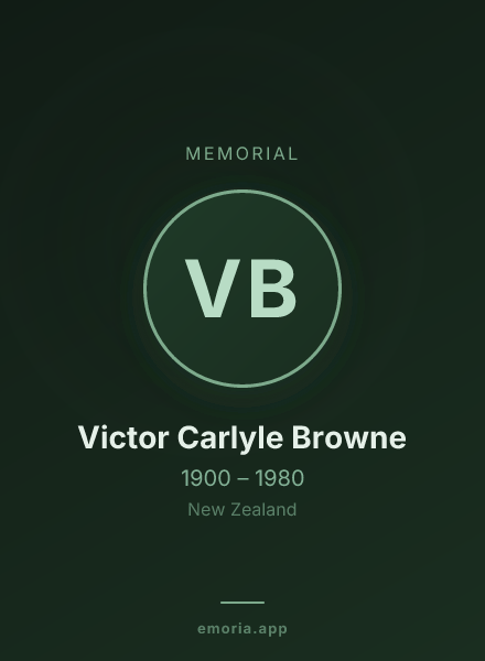 Memorial portrait of Victor Carlyle Browne