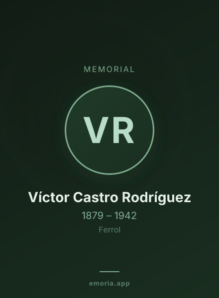 Memorial portrait of Víctor Castro Rodríguez